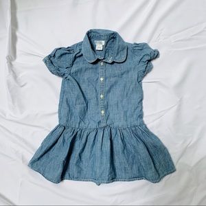 Girls Ralph Lauren denim ruffle dress 24m